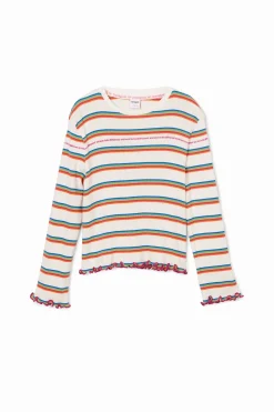 Camisetas Y Camisas-Desigual Camiseta rayas arcoiris