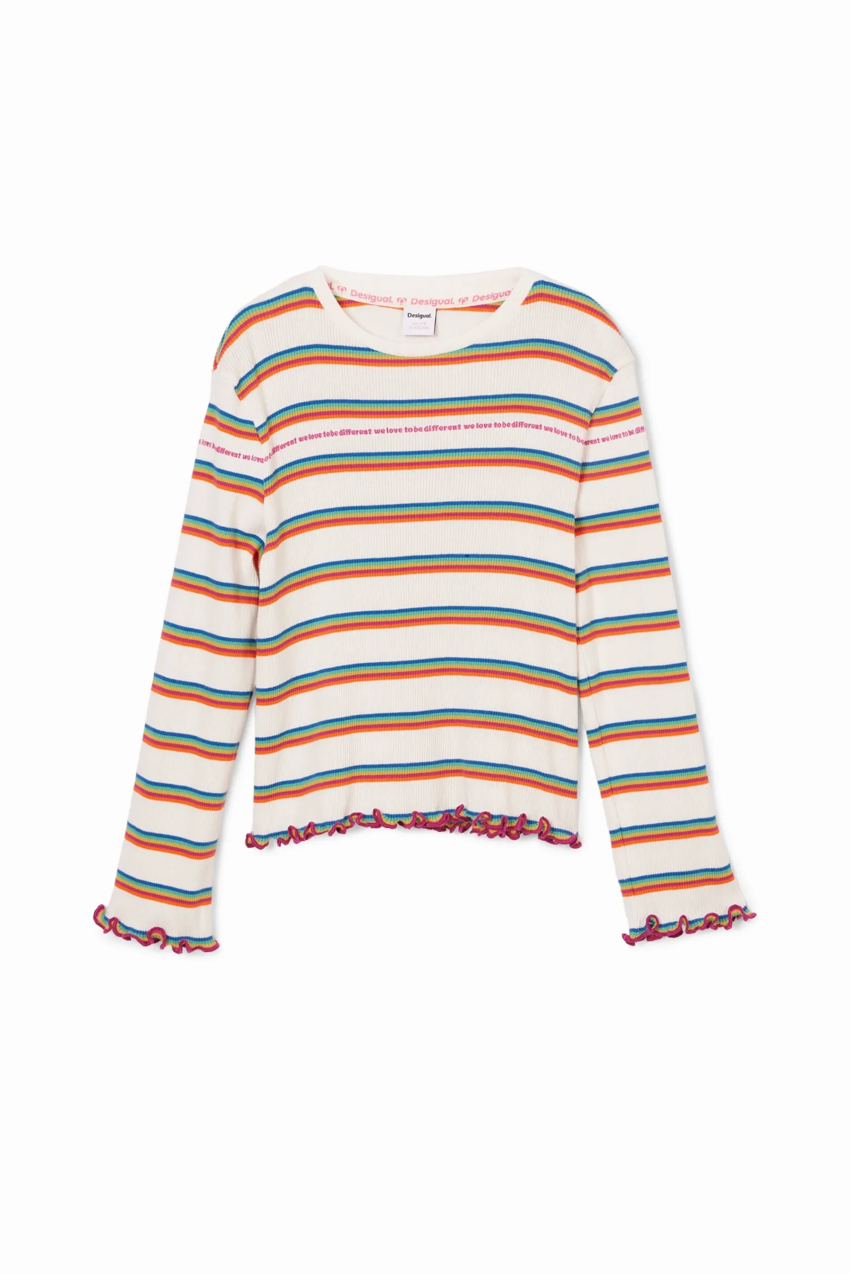 Camisetas Y Camisas-Desigual Camiseta rayas arcoiris