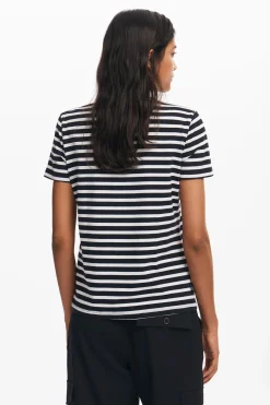Camisas Y Blusas|Camisetas-Desigual Camiseta rayas corazón