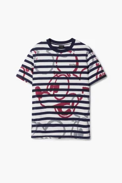 Camisetas-Desigual Camiseta rayas y Mickey