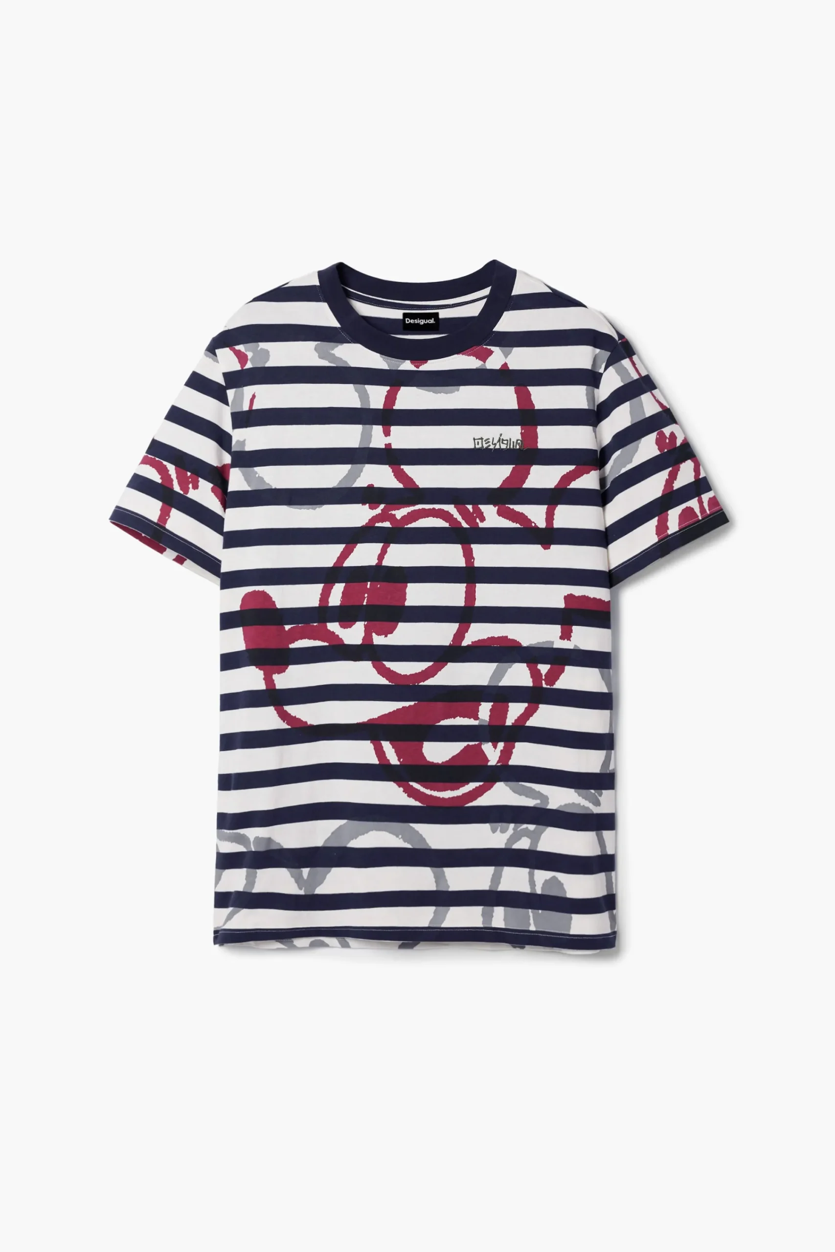 Camisetas-Desigual Camiseta rayas y Mickey