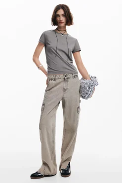 Camisas Y Blusas|Camisetas-Desigual Camiseta slim strass