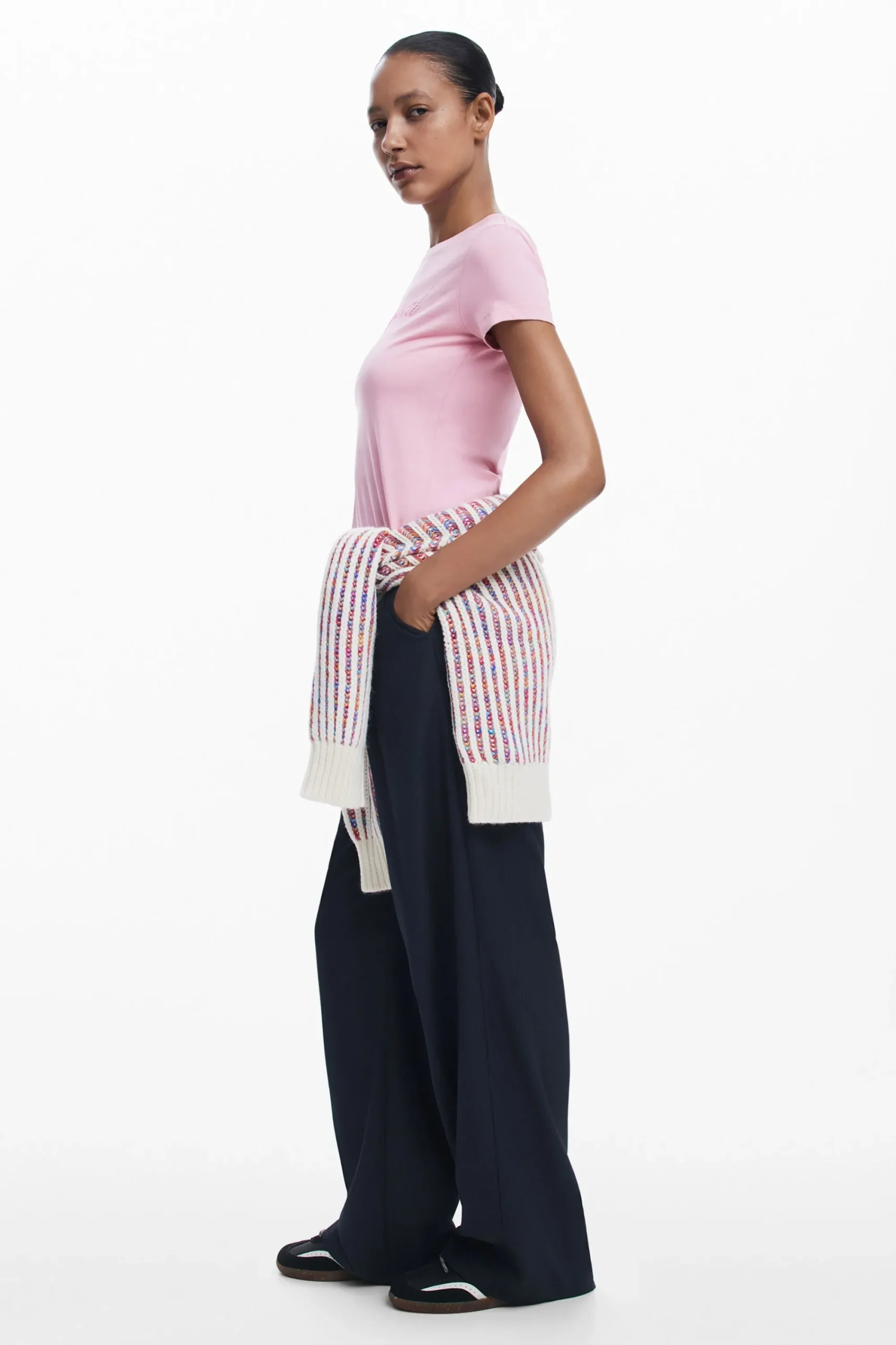 Camisas Y Blusas|Camisetas-Desigual Camiseta slim strass