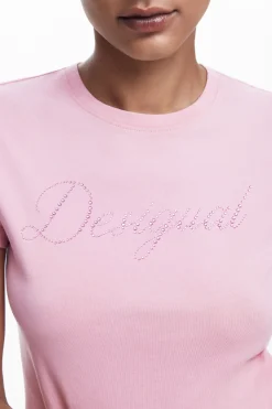 Camisas Y Blusas|Camisetas-Desigual Camiseta slim strass