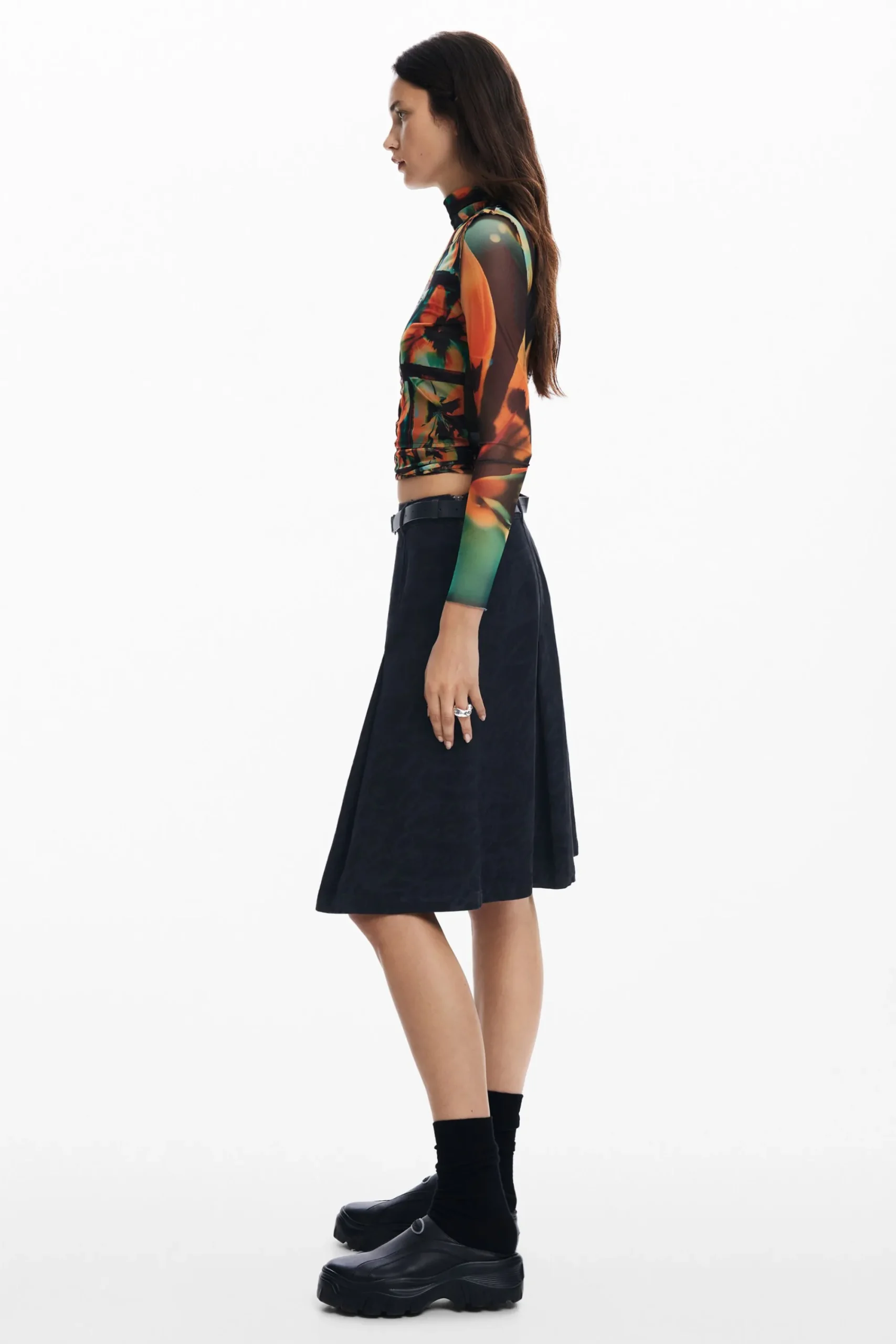 Camisas Y Blusas|Camisetas-Desigual Camiseta tul estampada