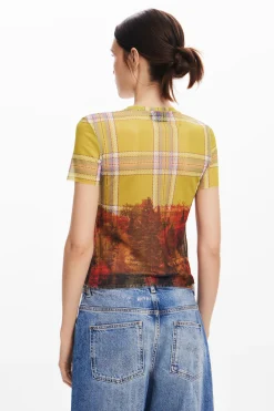 Camisas Y Blusas|Camisetas-Desigual Camiseta tul estampado