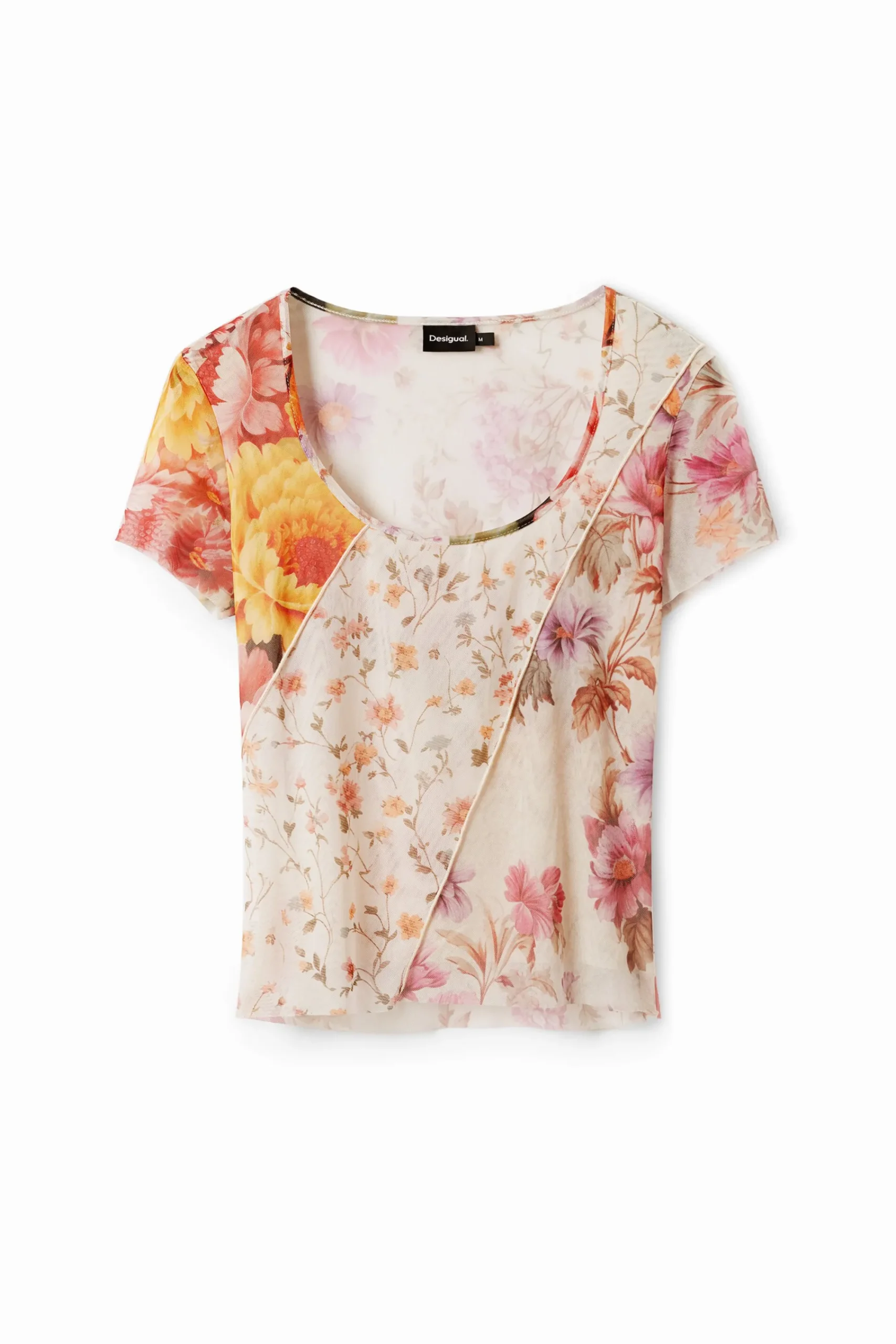 Camisas Y Blusas|Camisetas-Desigual Camiseta tul flores