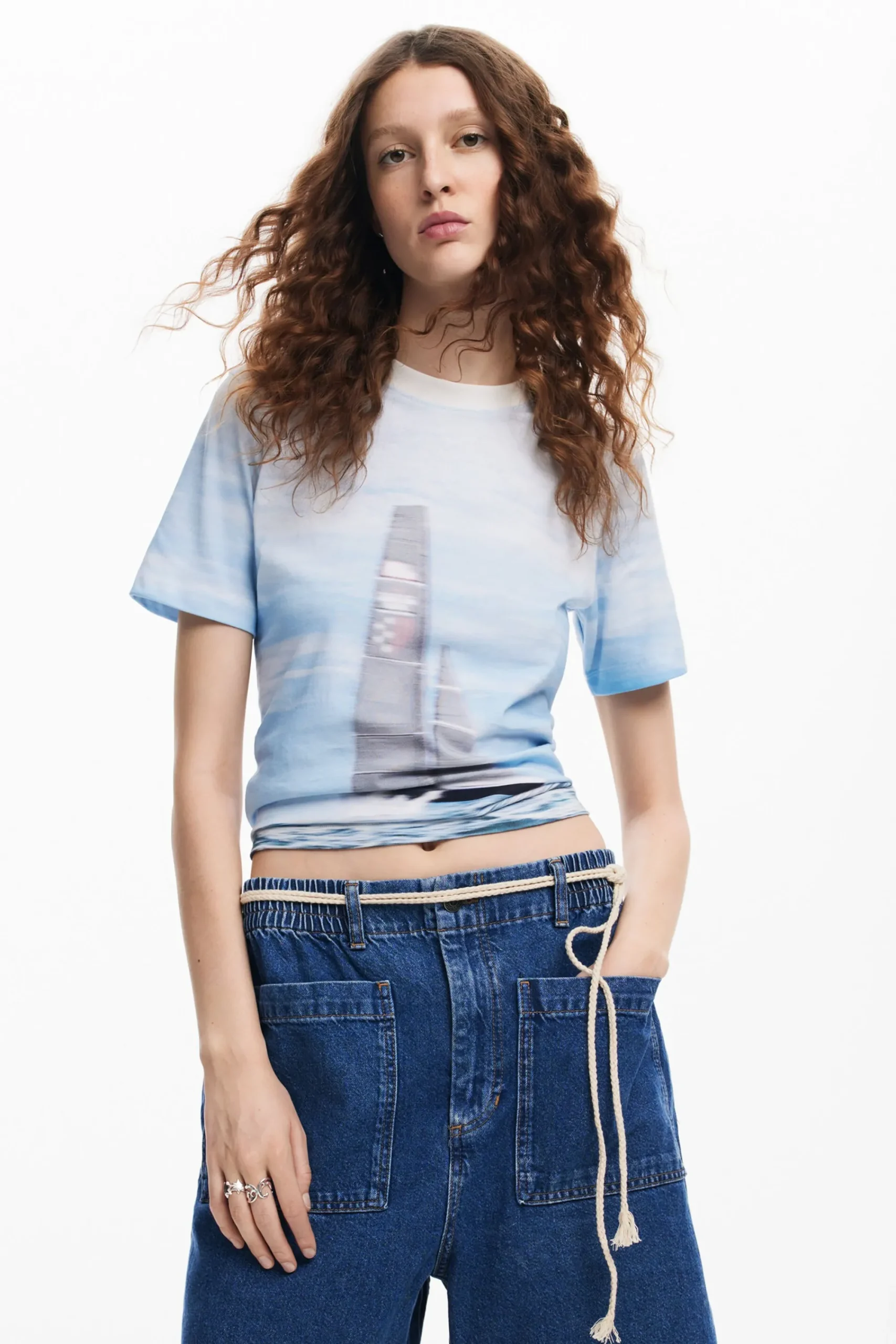 Camisas Y Blusas|Camisetas-Desigual Camiseta velero American Magic