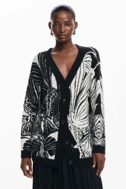 Ropa De Punto|Jerséis-Desigual Cardigan estampado