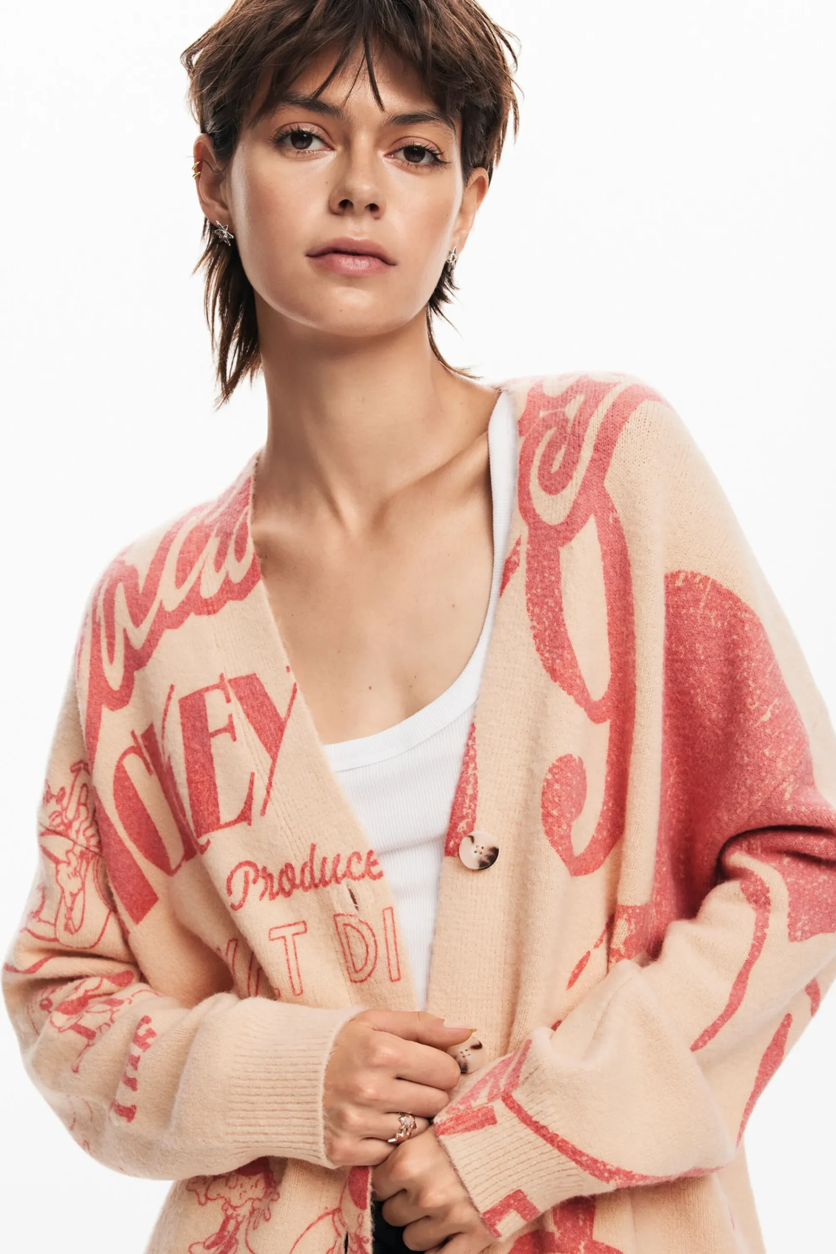 Ropa De Punto|Jerséis-Desigual Cardigan Mickey
