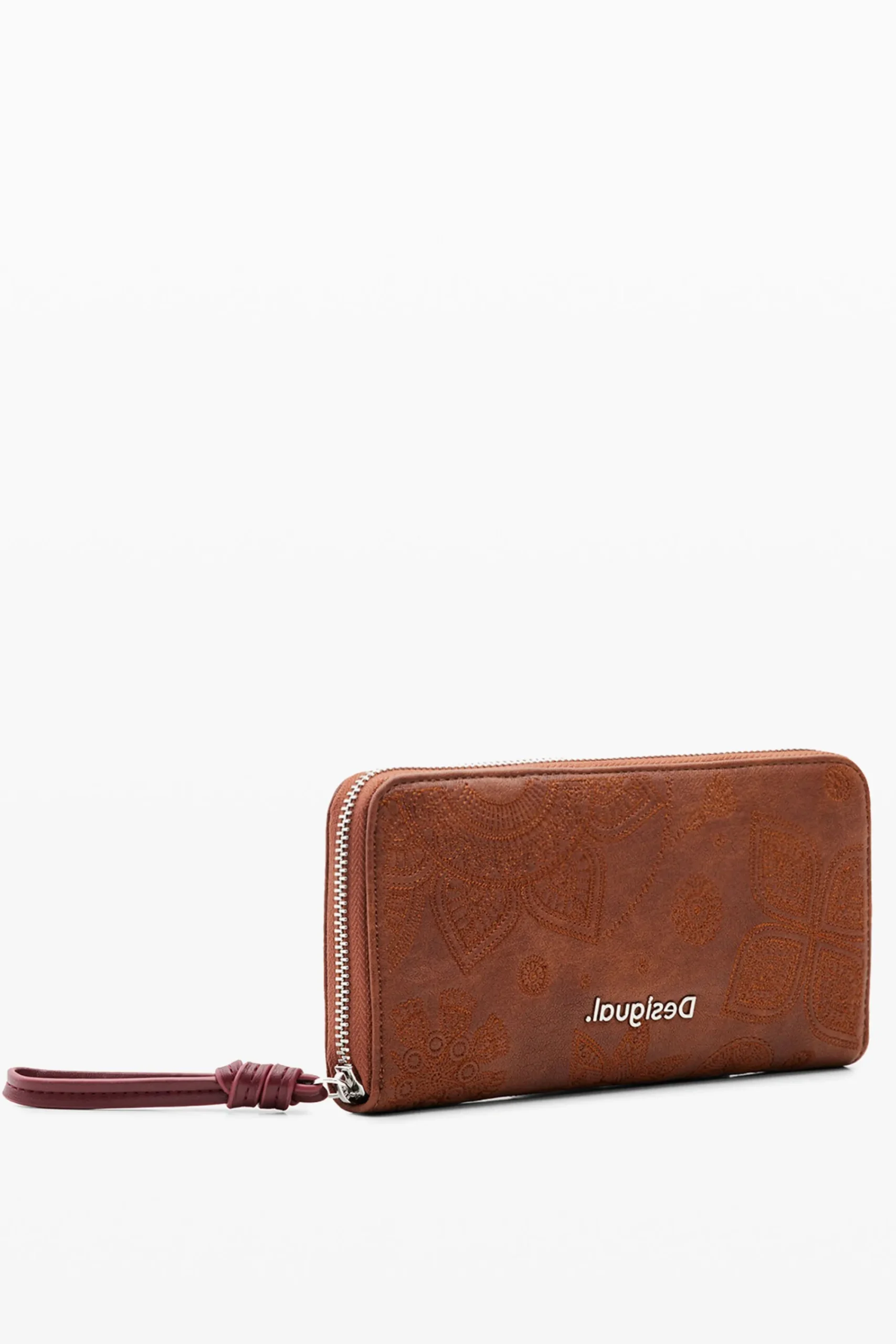 Monederos|Monederos-Desigual Cartera grande bordado flores
