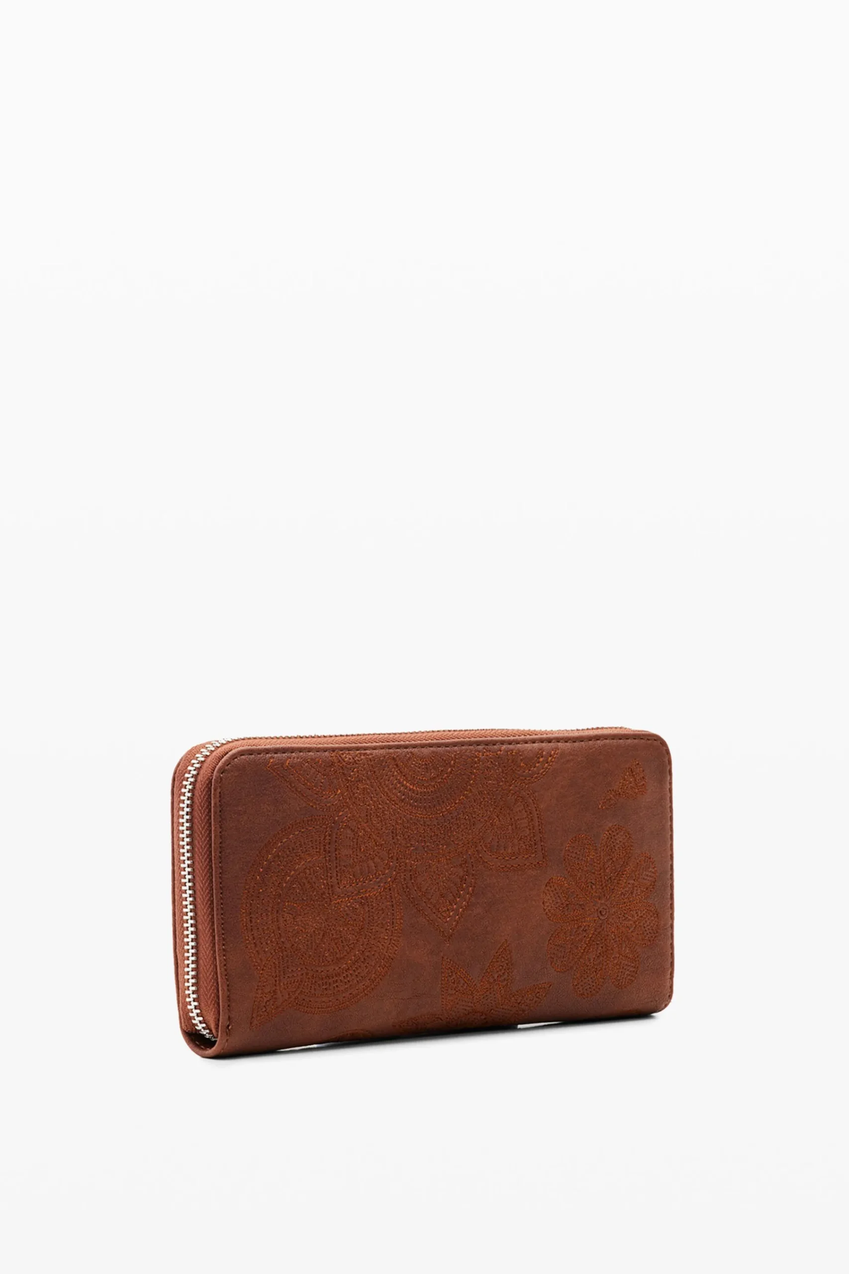 Monederos|Monederos-Desigual Cartera grande bordado flores