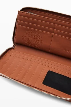 Monederos|Monederos-Desigual Cartera grande bordado flores
