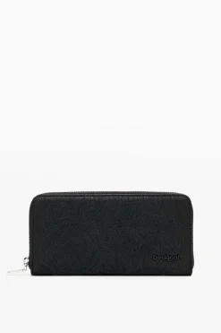 Monederos|Monederos-Desigual Cartera grande bordado flores