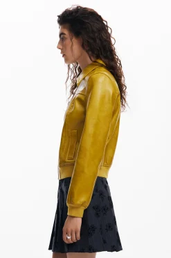 Abrigos Y Chaquetas-Desigual Cazadora biker efecto piel