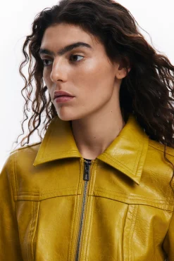 Abrigos Y Chaquetas-Desigual Cazadora biker efecto piel