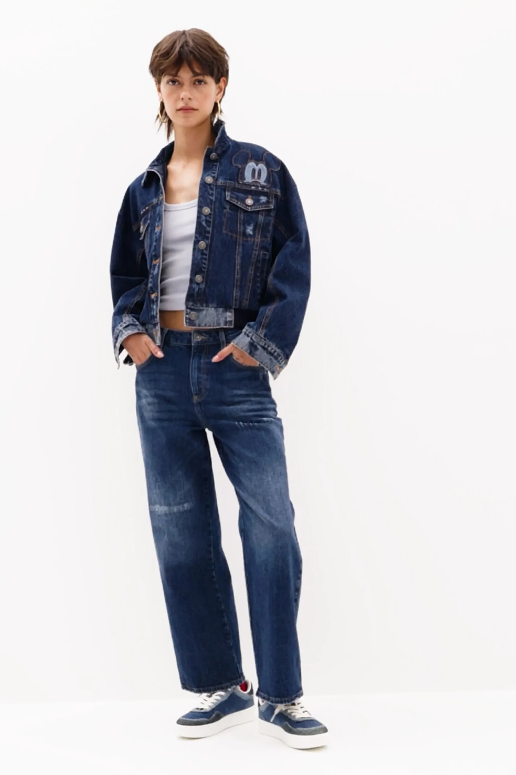 Abrigos Y Chaquetas-Desigual Cazadora denim Mickey