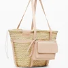 Bolsos|Bolsos Shopper-Desigual Cesta de mimbre L  piel