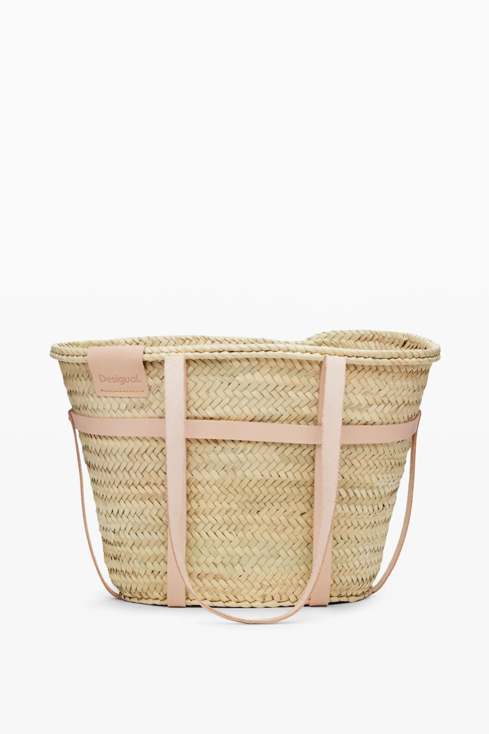 Bolsos|Bolsos Shopper-Desigual Cesta de mimbre L piel