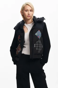 Abrigos Y Chaquetas-Desigual Chaleco combinado acolchado