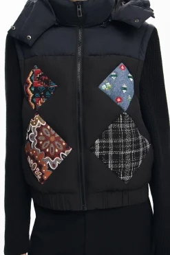 Abrigos Y Chaquetas-Desigual Chaleco combinado acolchado