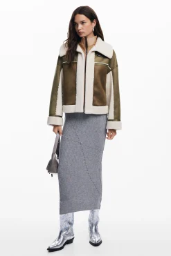 Abrigos Y Chaquetas-Desigual Chaqueta biker borrego