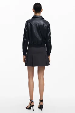 Abrigos Y Chaquetas-Desigual Chaqueta biker efecto piel