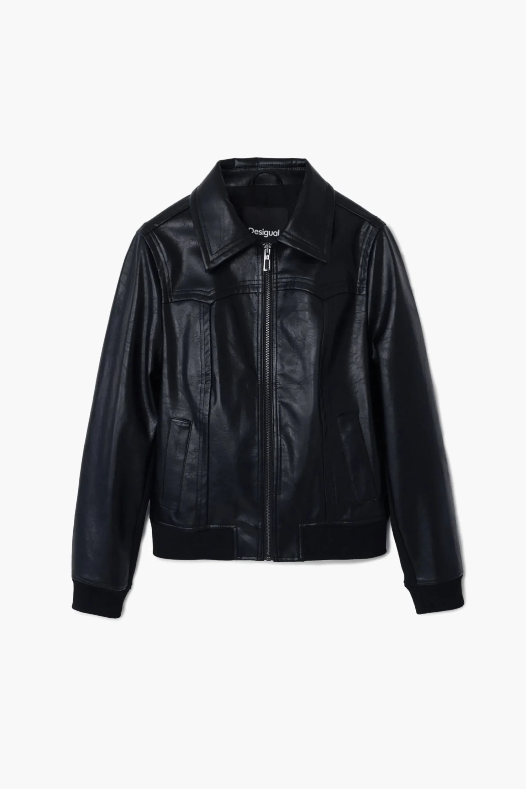 Abrigos Y Chaquetas-Desigual Chaqueta biker efecto piel