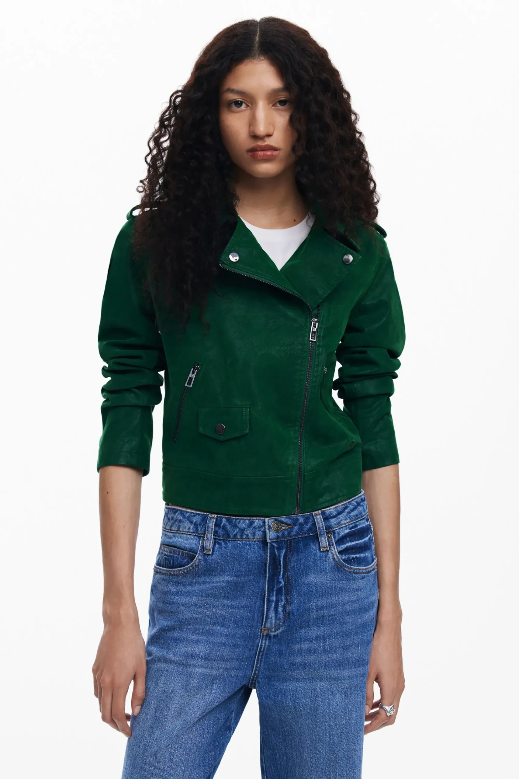 Abrigos Y Chaquetas-Desigual Chaqueta biker textura