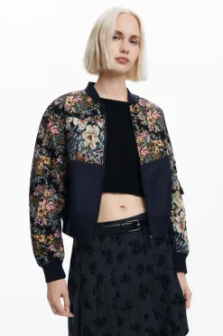 Abrigos Y Chaquetas-Desigual Chaqueta bomber estampada