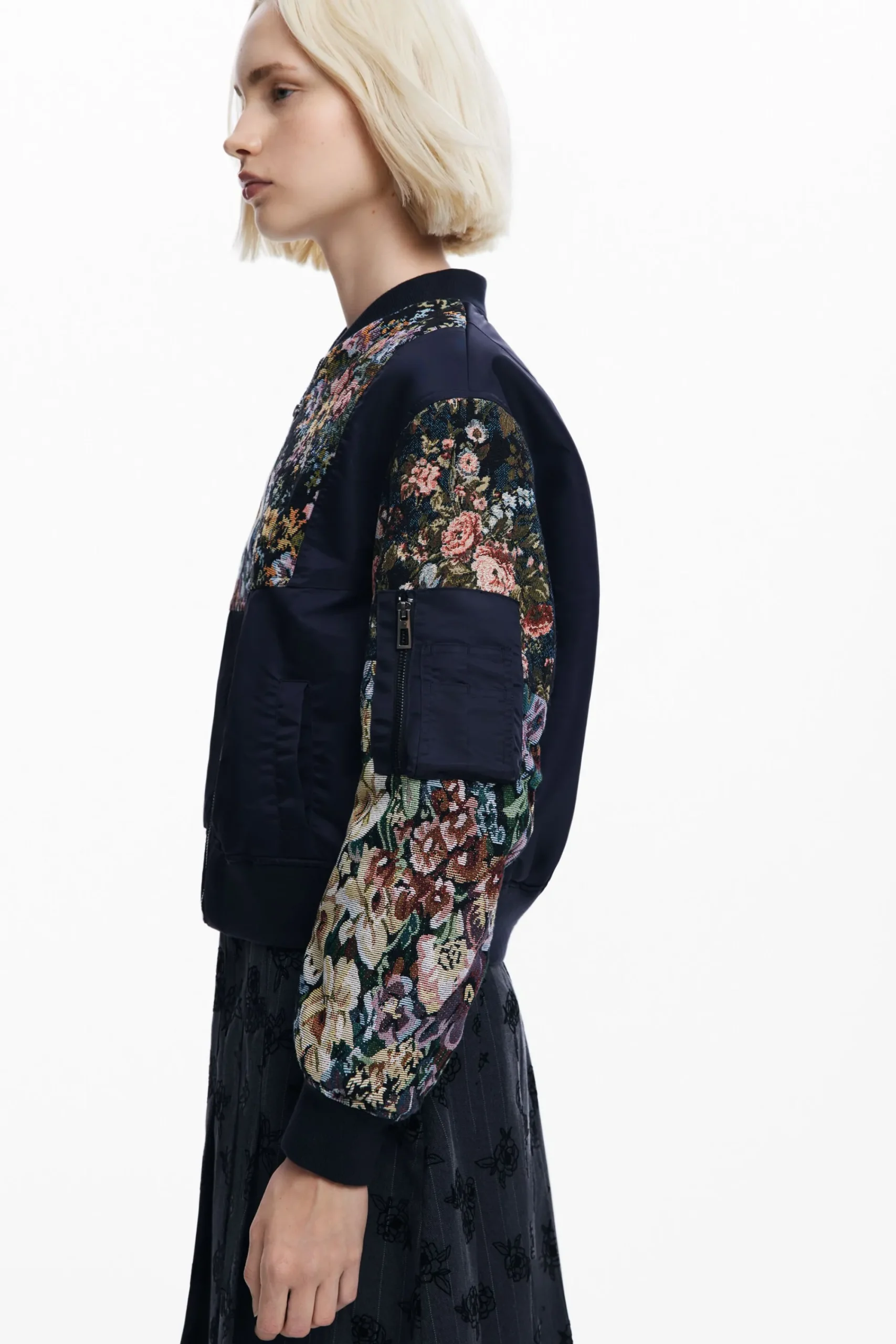 Abrigos Y Chaquetas-Desigual Chaqueta bomber estampada
