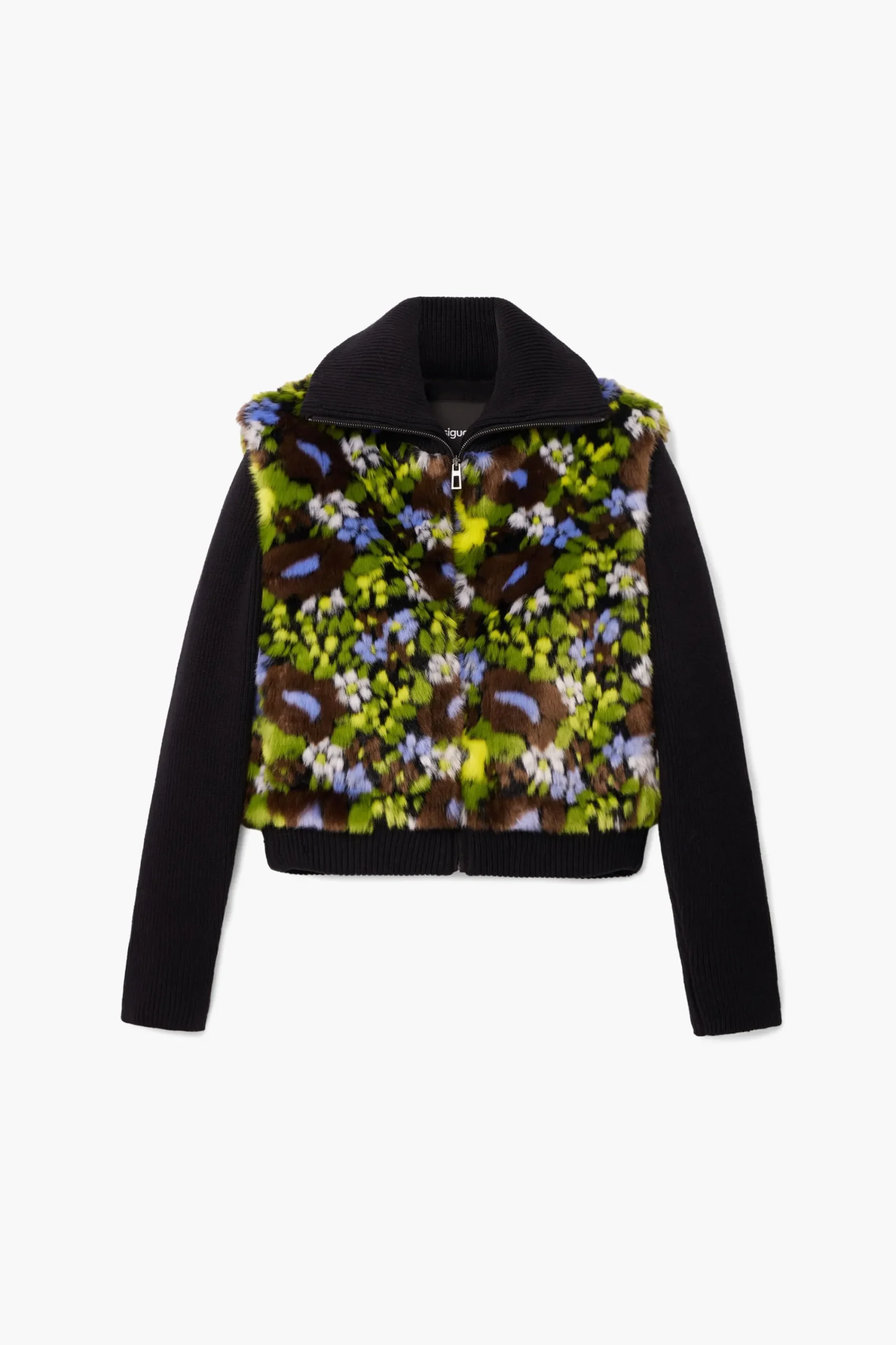 Abrigos Y Chaquetas-Desigual Chaqueta combinada flores