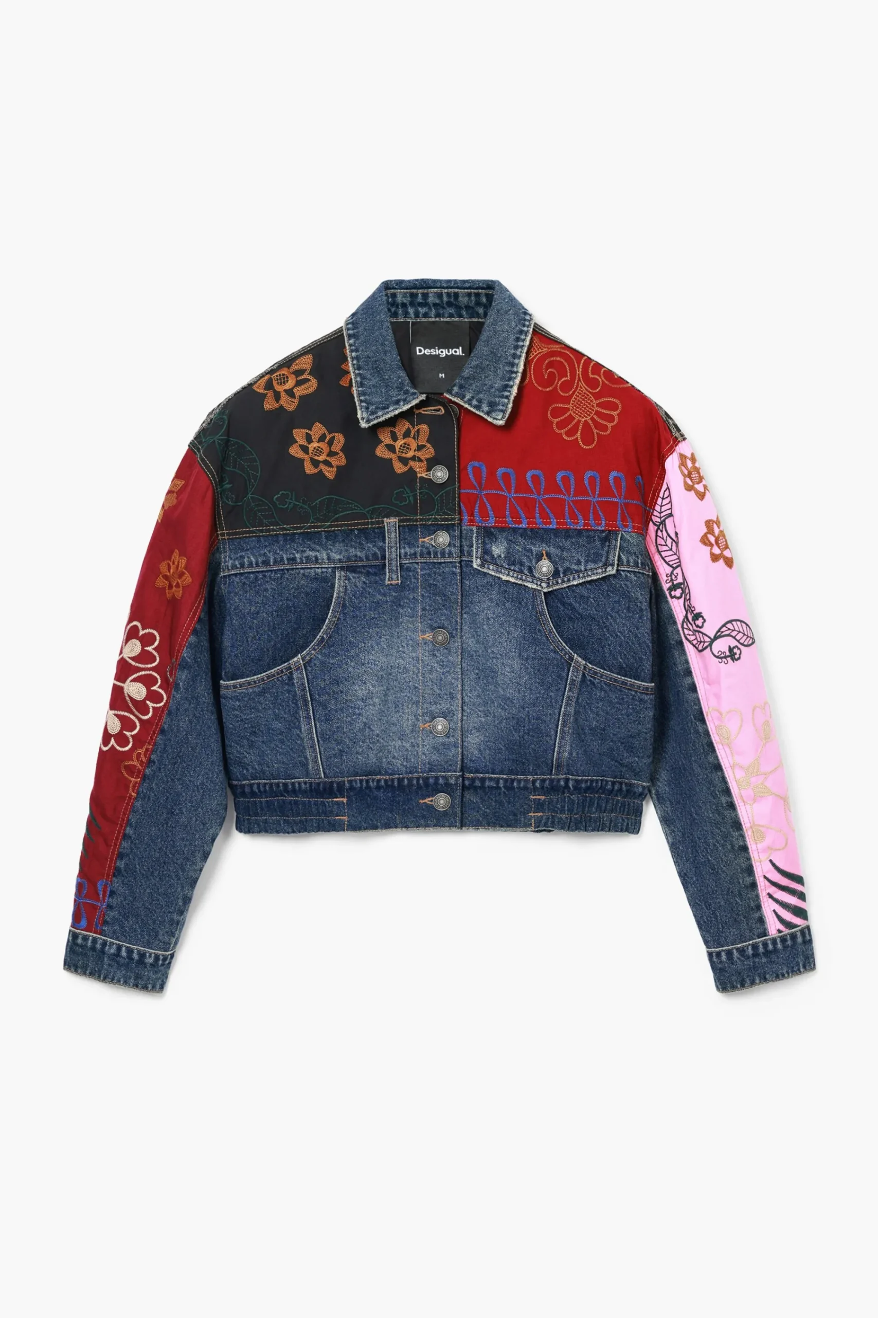 Abrigos Y Chaquetas-Desigual Chaqueta denim patchwork