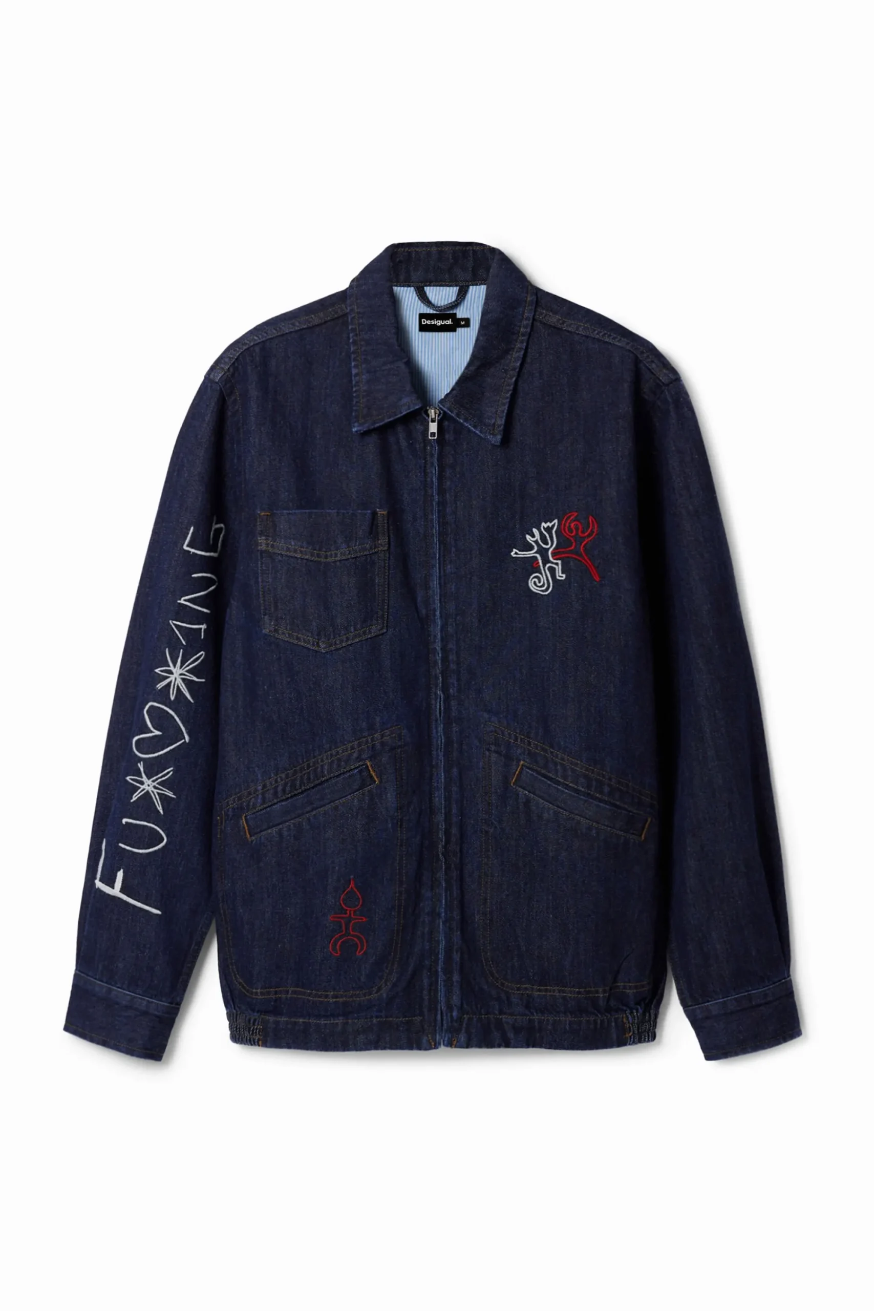 Abrigos Y Chaquetas-Desigual Chaqueta denim siluetas