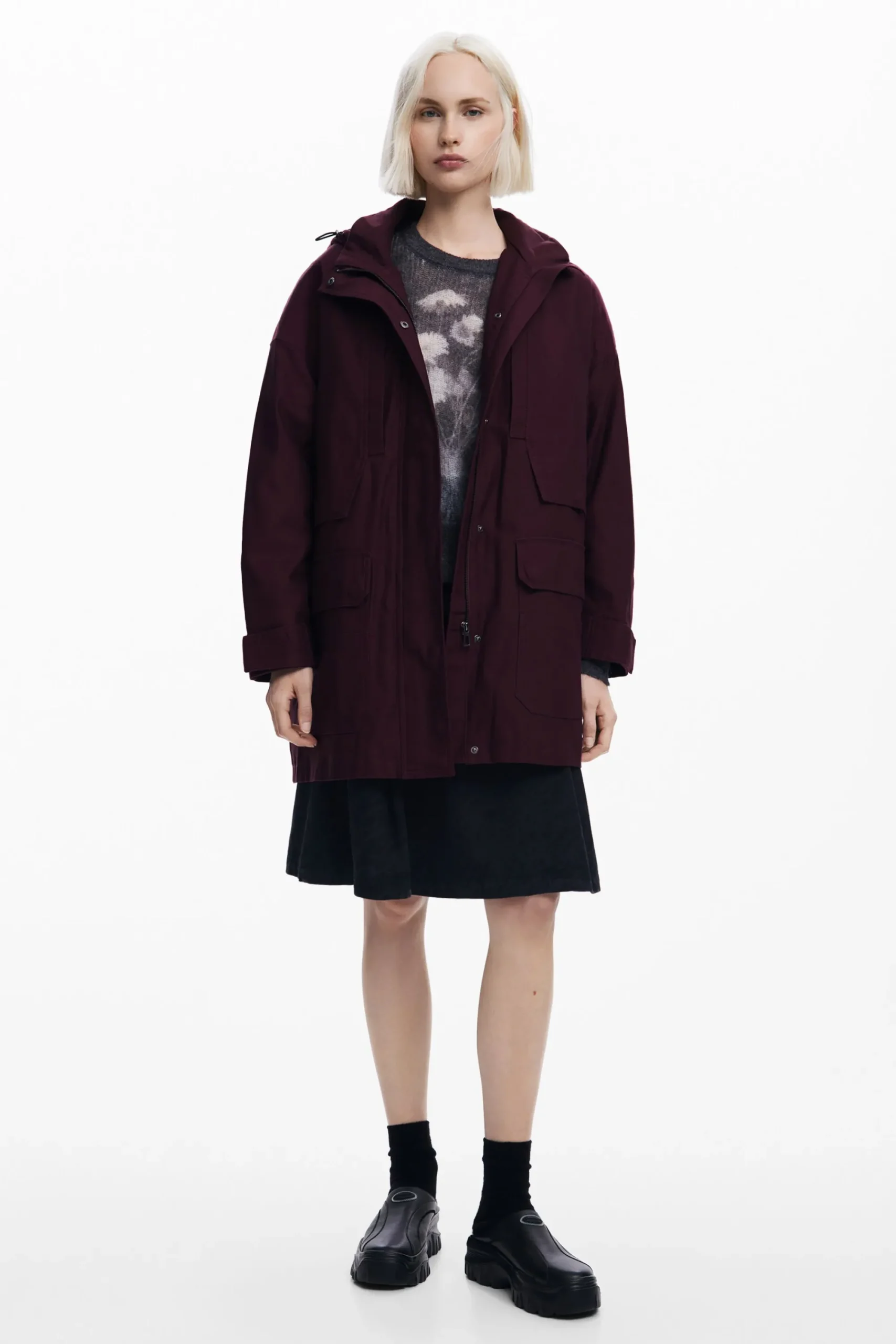 Abrigos Y Chaquetas-Desigual Chaqueta larga parches