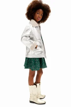 Abrigos Y Chaquetas-Desigual Chaqueta metalizada borrego