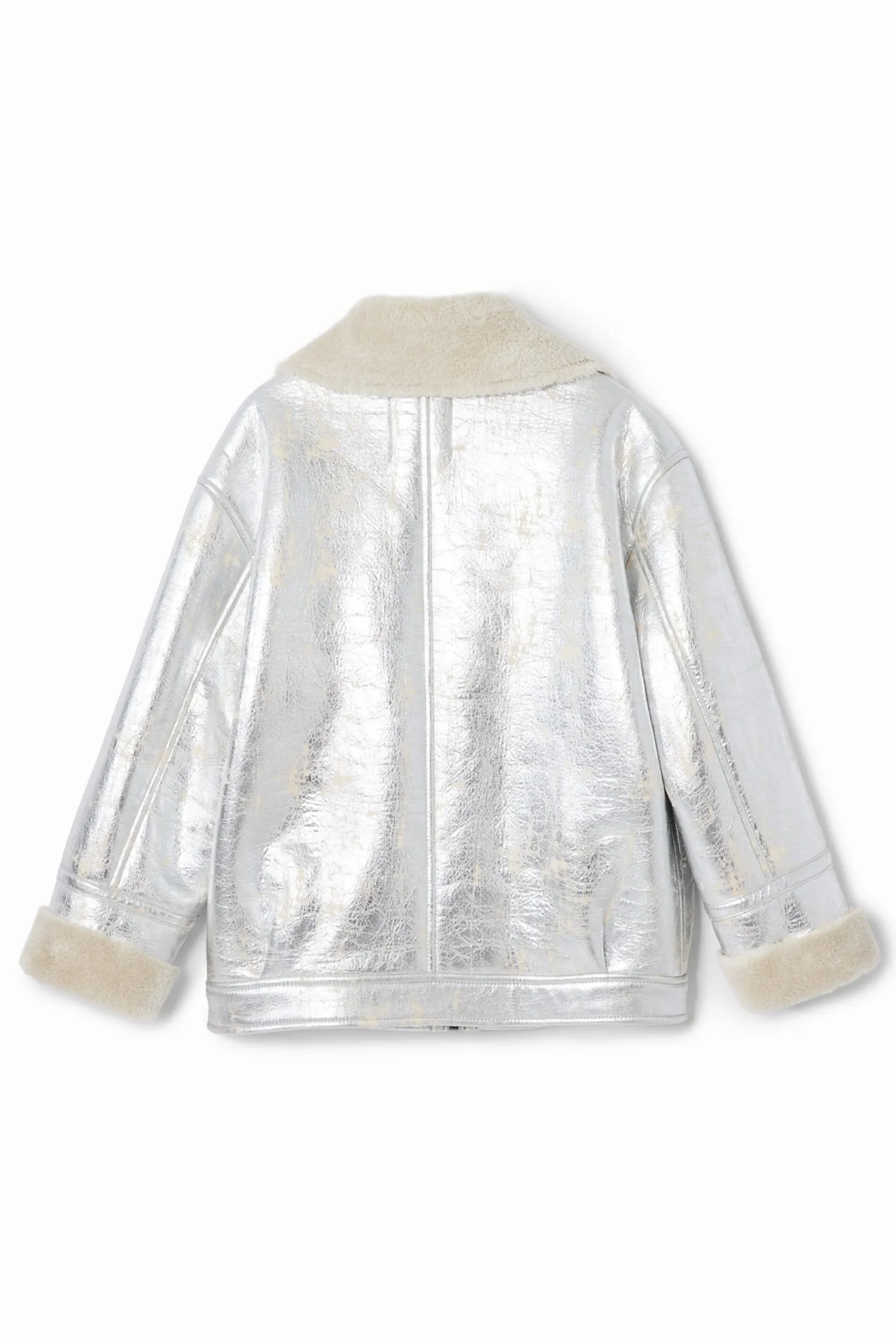 Abrigos Y Chaquetas-Desigual Chaqueta metalizada borrego