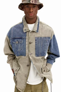 Abrigos Y Chaquetas-Desigual Chaqueta parka híbrida