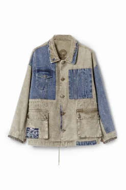 Abrigos Y Chaquetas-Desigual Chaqueta parka híbrida