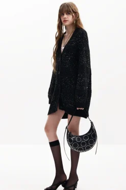 Ropa De Punto|Jerséis-Desigual Chaqueta punto cuello en V