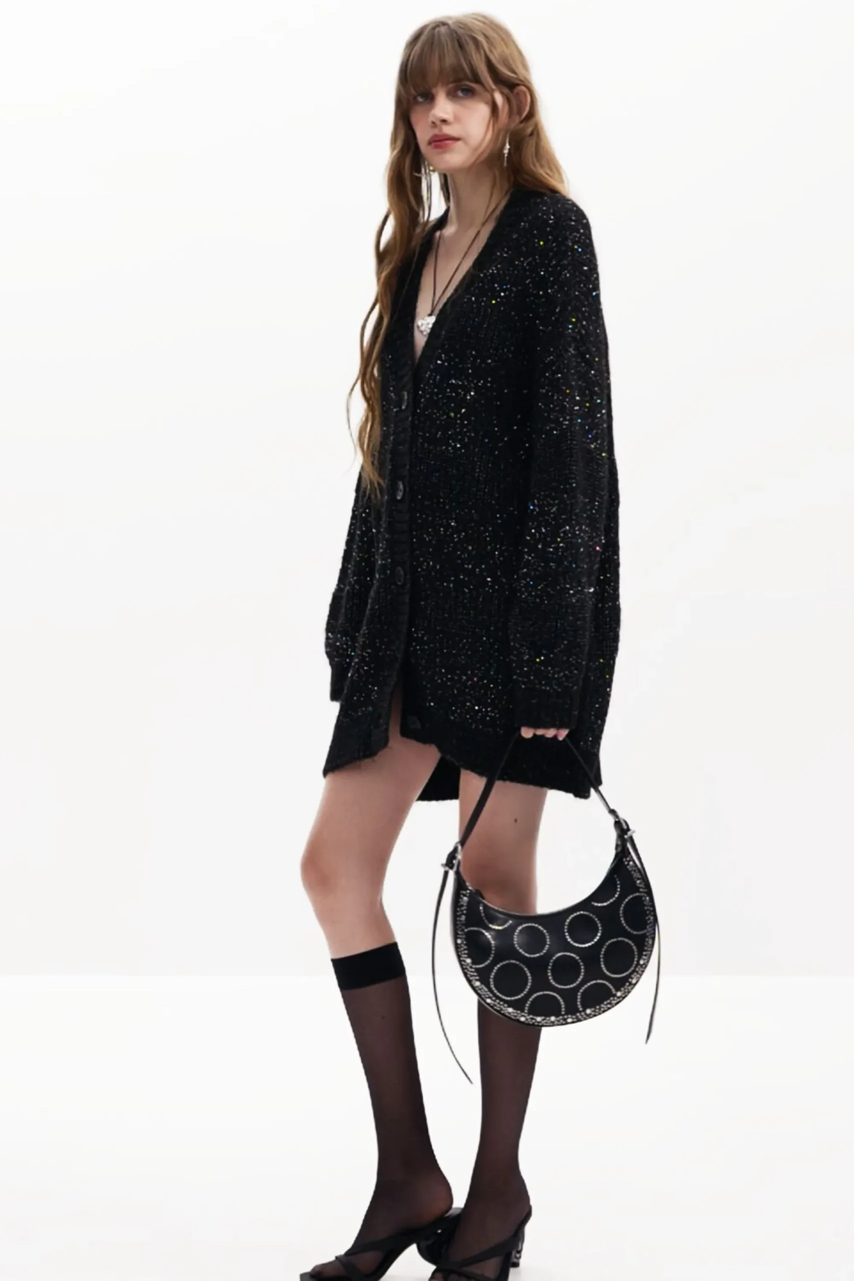 Ropa De Punto|Jerséis-Desigual Chaqueta punto cuello en V