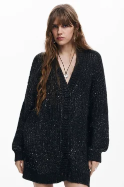 Ropa De Punto|Jerséis-Desigual Chaqueta punto cuello en V
