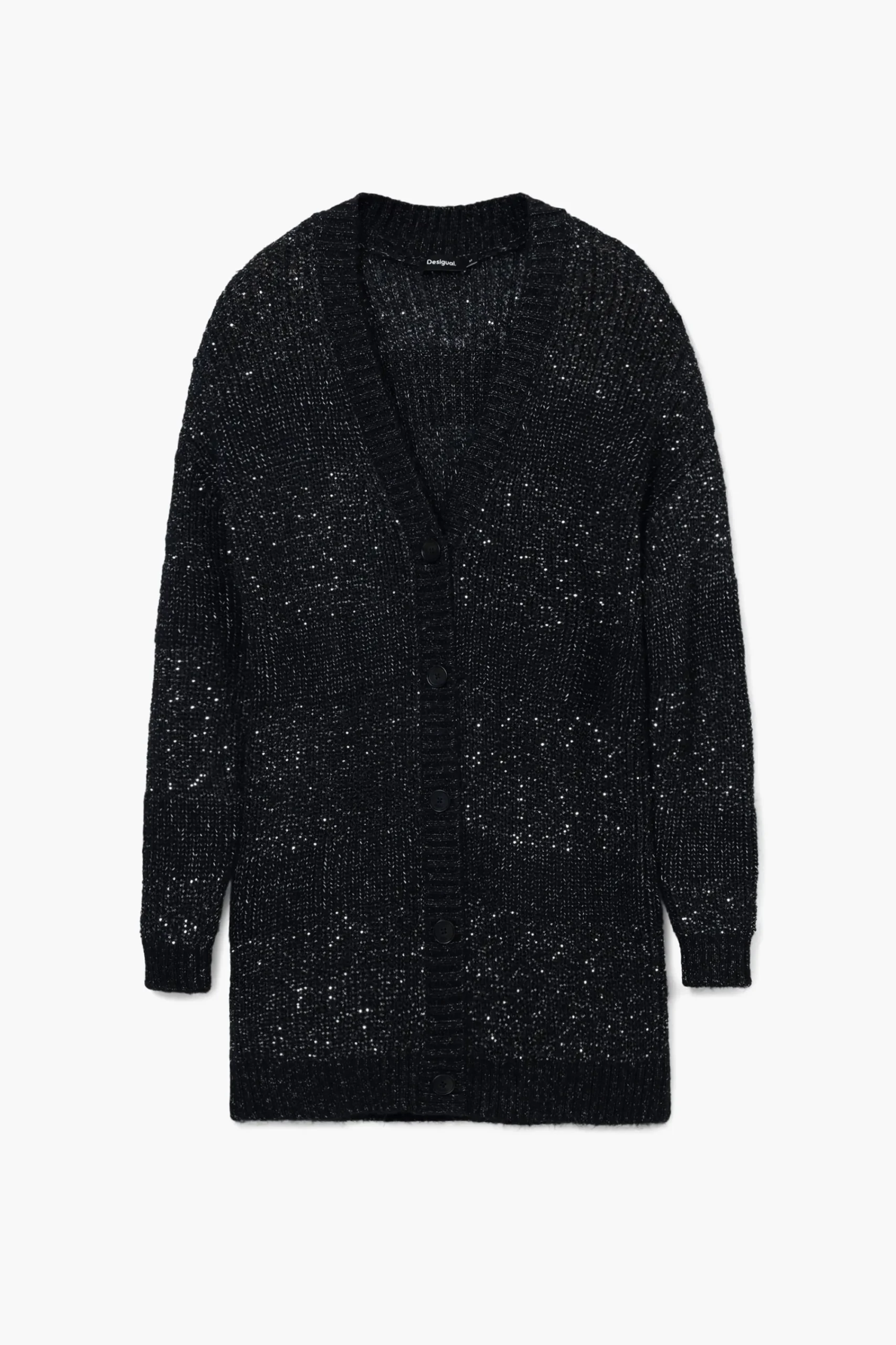 Ropa De Punto|Jerséis-Desigual Chaqueta punto cuello en V