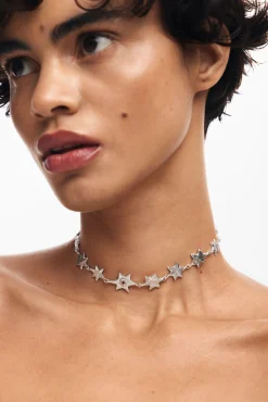 Joyería-Desigual Choker estrellas baño plata Zalio