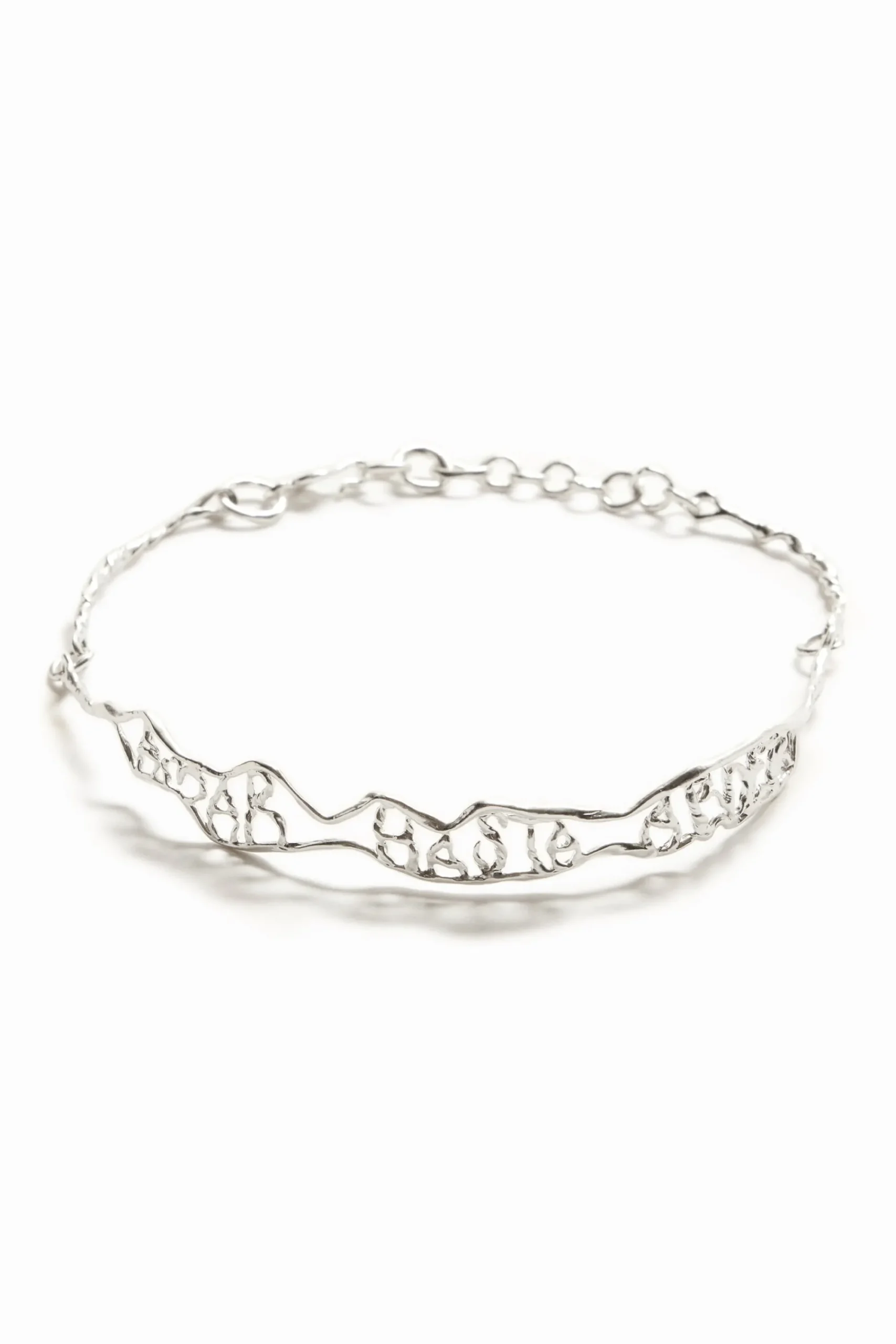 Joyería-Desigual Choker mensaje estrecho baño plata Zalio