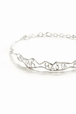 Joyería-Desigual Choker mensaje estrecho baño plata Zalio