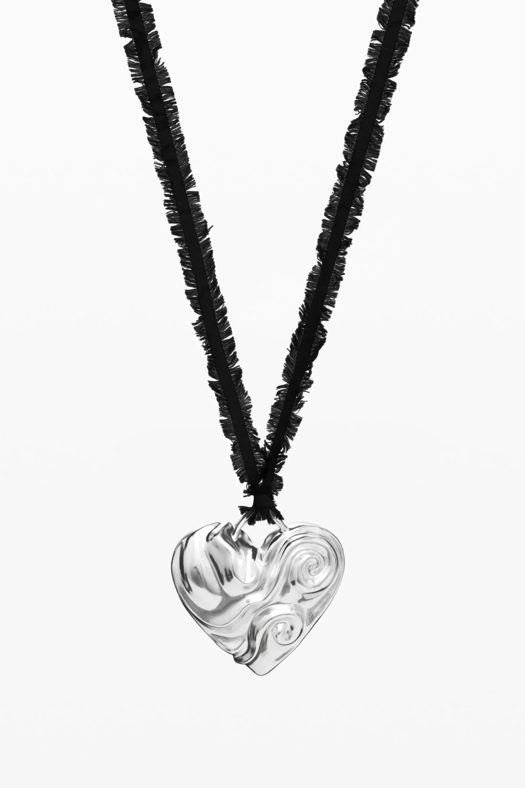 Joyería-Desigual Colgante corazón cinta baño plata Zalio