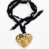 Joyería-Desigual Colgante corazón cinta baño oro Zalio