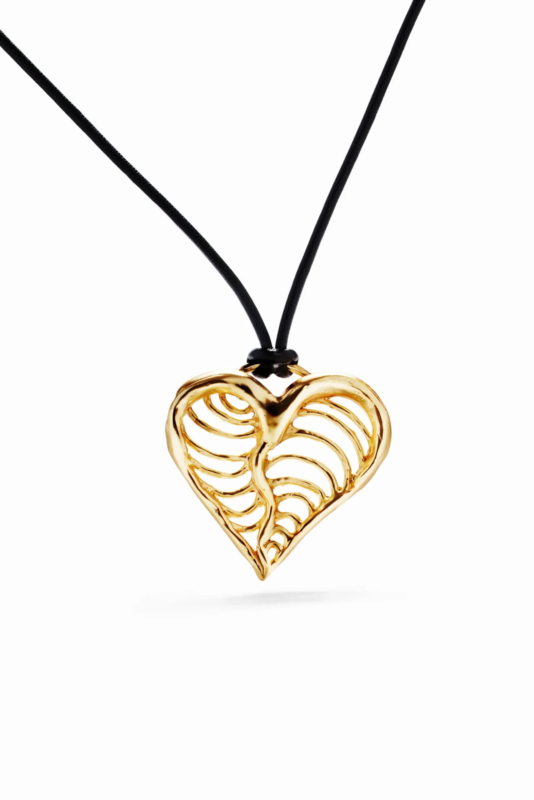 Joyería-Desigual Colgante corazón cordón baño oro Zalio