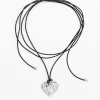 Joyería-Desigual Colgante corazón cuerda baño plata Zalio